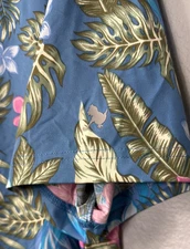 Birdie Bound Men's XL Tropical Golf Polo Floral Fun Colorful Bold Stretch Shirt