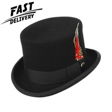 Mad Hatter Gentlemen Magic 6" Tall Men's Victorian Style Top Hat