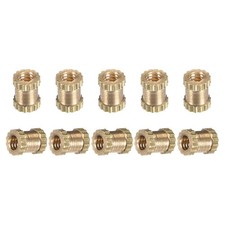M2x4x3.5mm(IDxLxOD) Knurled Insert Nuts - 20 Pack - Good for Plastic Shells