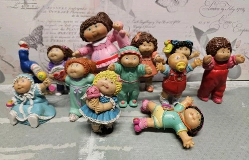 Vintage 1980's Cabbage Patch Kids Mini Figures PVC Figurines Lot