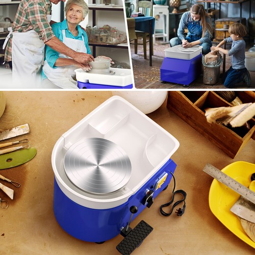 Electric Pottery Wheel Forming Machine Ceramic Machine w/ Foot Pedal 25CM 350W - Picture 15 of 16