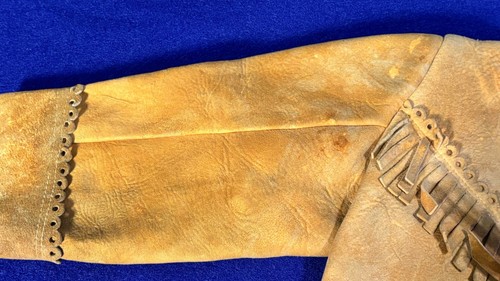 Vtg Early To Mid 1900 Raw Hide Fringe Children’s Jacket Western Hippie Cowboy - Picture 11 of 12