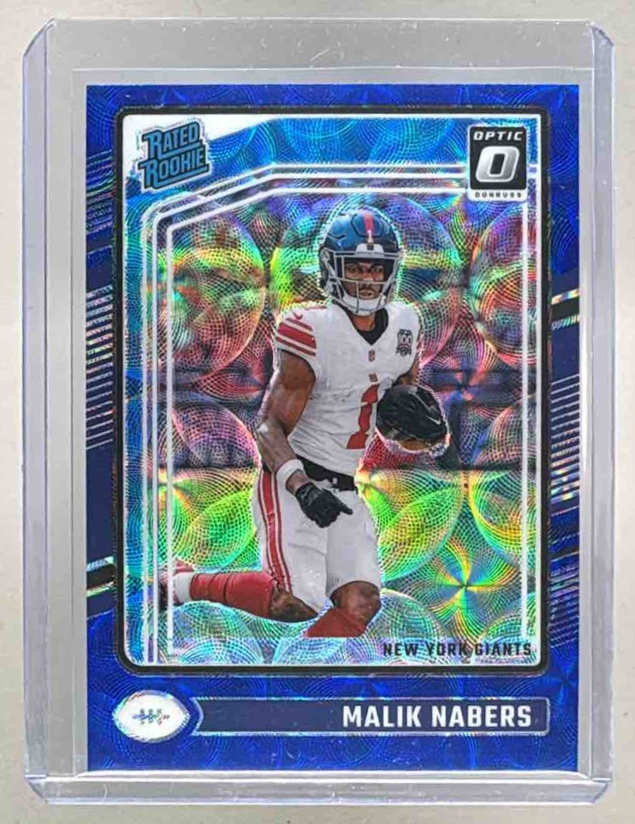 Malik Nabers 2024 Panini Donruss Optic #271 Blue Scope Rated Rookie