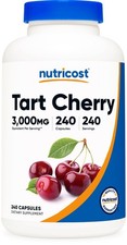 Nutricost Tart Cherry Extract 3000mg Equivalent, 240 Vegetarian Capsules