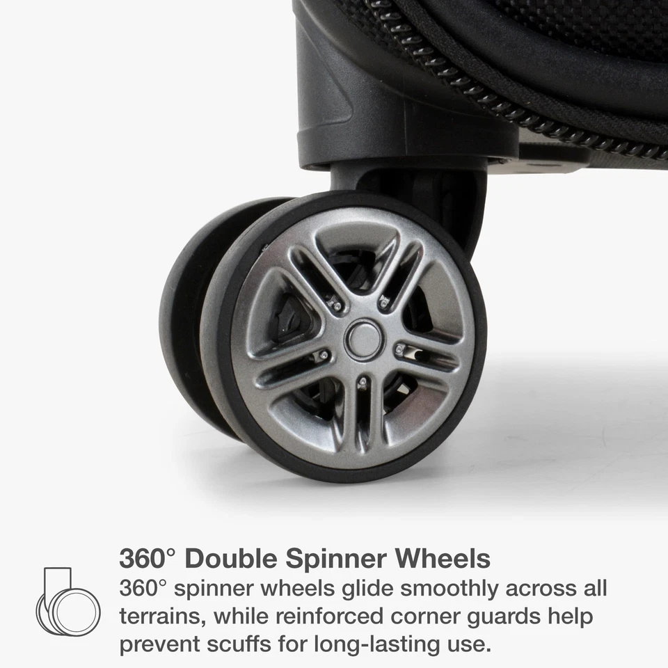 Carry-On Softside 8-Wheeled Spinner Garment Bag Luggage, Black, 21-Inch - Image 3 of 4