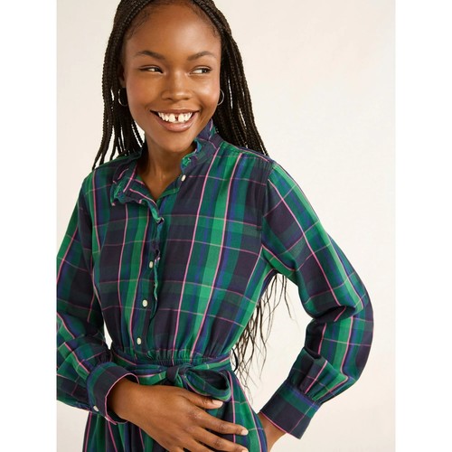Free Assembly Green Plaid Midi Dress - Picture 2 of 4