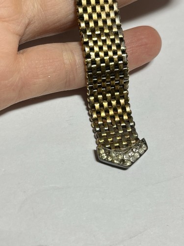 Bracciale Vintage Kreisler Cinturino Orologio Stile Rubino Rosso Strass (Riparazione) RR1645 - Foto 3 di 10