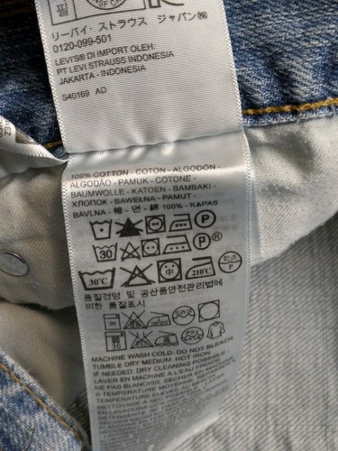 Levi's 527 Herrenjeans Größe 36 x 30 schmal Bootcut Denim Baumwolle Reb Tab Träger - Bild 11 von 15