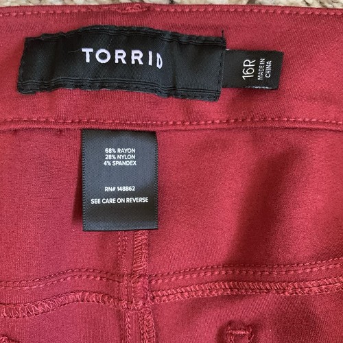 Torrid Hose Damen 16R Rot Stretch Taschen - Bild 5 von 8