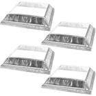  4pcs Post Base Metal Deck Post Cover Porch Column Wrap Square Bases Deck Post