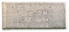 5.06 Oz Silver Bar Rocky Mountain Mint Vintage Hand Poured *3919
