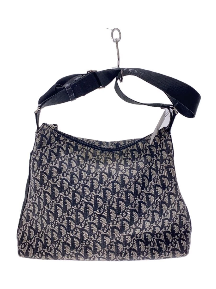 Sac bandoulière Christian Dior gris monogramme