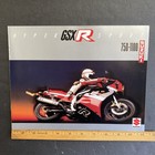 VTG Suzuki GSX-R750G R1100G Motorcycle 1986 Color Glossy Sales Brochure Specs