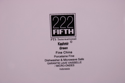 222 Fifth Kashmir Green 9 1/8 " Salad Plates Set of 2 - Picture 5 of 5