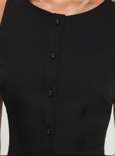 Chaleco Top Princess Polly Mujer Mystick Negro Talla US 8 Nuevo - Imagen 4 de 7