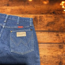 Vintage Womens Wrangler Jeans 11/12x32 Made in USA 12MW20 100 Cotton Denim Blue