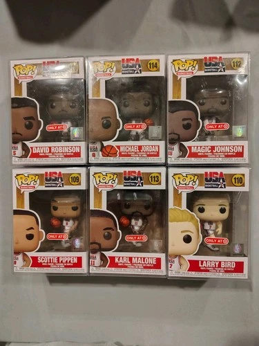 Funko Pop! NBA Basketball USA Dream Team Target Exclusive Set Of 6