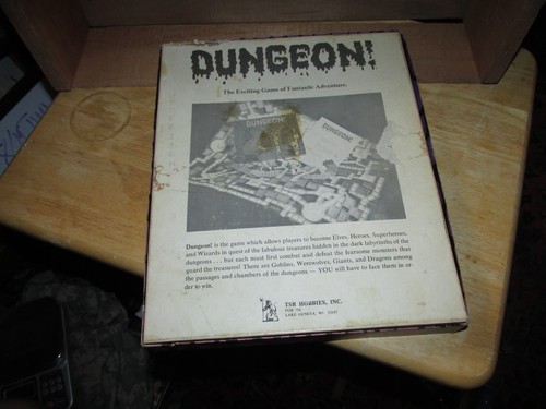 TSR Boardgame Dungeon! (1st Ed, 1st, White Version) GOOD WITH WEAR 1975 - Picture 2 of 15