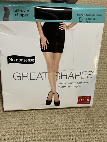 Mixed Lot No Nonsense Great Shapes Beige Midnight Black Size E & D 2 Ea SheerToe - Picture 3 of 7