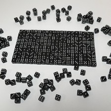 Lot Of 300 7mm Dice Black Brand New High Quality Mini Six Sided Dice For Games