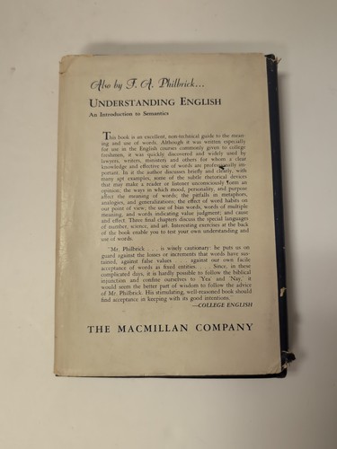 Language and the Law by Frederick Philbrick, Macmillan, 1949 HC DJ Law Vtg - Picture 2 of 7