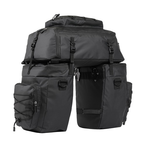 Borsa portapacchi bici borsa posteriore impermeabile 3 in 1 borsa sedile posteriore ciclismo - Foto 2 di 13