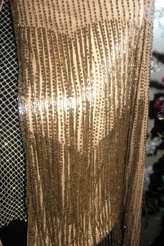 BNWT BIBA GOLD FRINGED BEADED EMBELLISHED TULLE EVENING JACKET UK 14 42 US10 ASO - Picture 12 of 19