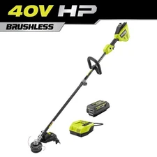 RYOBI 40V HP Brushless 16" String Trimmer Carbon  Shaft 4.0Ah Battery & Charger
