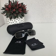 Oakley Badman Sunglasses Metal Frame Black Lens Polarized Made In USA