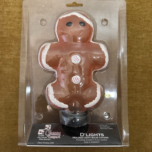 GINGERBREAD MAN LIGHT BULB COVER Christmas Decor NIB CHERRY DESIGNS NEW - Picture 2 of 7