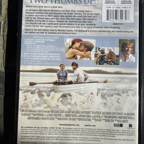 The Notebook, One Fine Day & Flashdance- Romance & Drama All Sealed New - Imagen 2 de 4