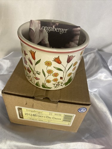 Longaberger Keramik 2012 Muttertag Blumen Topf #32150 - Neu in Box - RAR - Bild 2 von 13