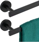 2 Pack 32" Matte Black Towel Bars – Wall Mounted SUS304 Stainless Steel