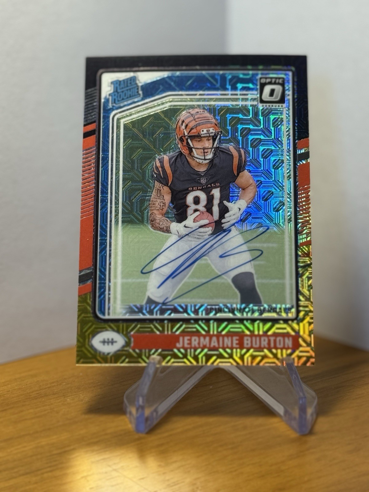 JERMAINE BURTON 2024 PANINI DONRUSS OPTIC #251 RATED ROOKIE AUTO BLACK GOLD /60