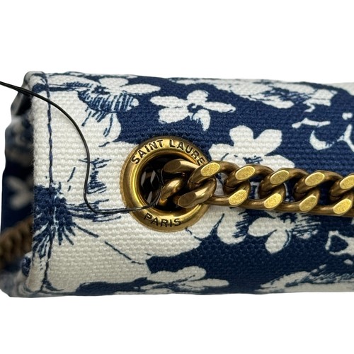 Saint Laurent Kleine Umhängetasche Kate Blau Hawaiian Print Canvas Kettenriemen - Bild 7 von 21
