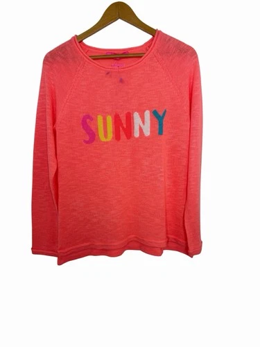 Lilly Pulitzer Danette Sweater in Papaya Punch Sunny Intarsia Sz Medium $138 NWT - product listing photo