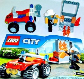 LEGO CITY: Fire ATV (60105) #39 Fire Men,  Building Toys 4 kids @ Christmas