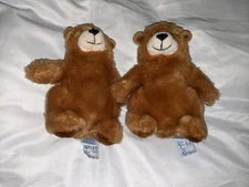Charmin Bear Plush Couple Lot Of 2 Seated Bears 8 Inches