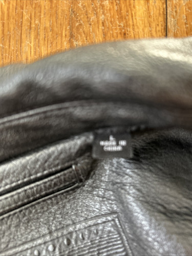 Roundtree and Yorke leather bomber jacket Black Size Large - Picture 13 of 13