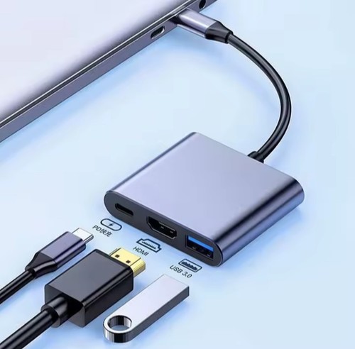 3 in 1 Multiport USB-C Hub Type C to 4K HDMI USB 3.0 Adapter For Macbook Laptop - 第 2/6 張圖片