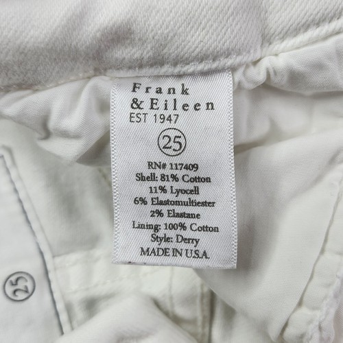 Jean Frank & Eileen Derry Illusion blanco ajustado $268 para mujer talla 25 dobladillo crudo - Imagen 4 de 10