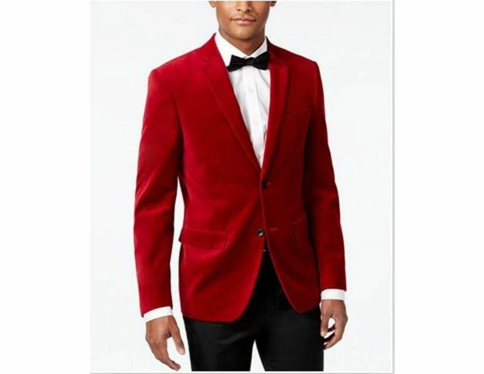 Men's Red Velvet Luxury New Tuxedo Blazer Wedding Party Wear Dinner Jacket