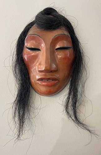 Gesichtsmaske Wandbehang Pferdehaar sehr leicht 3,2 Oz Nachlass Verkauf Fund gruselig cool - Bild 2 von 15