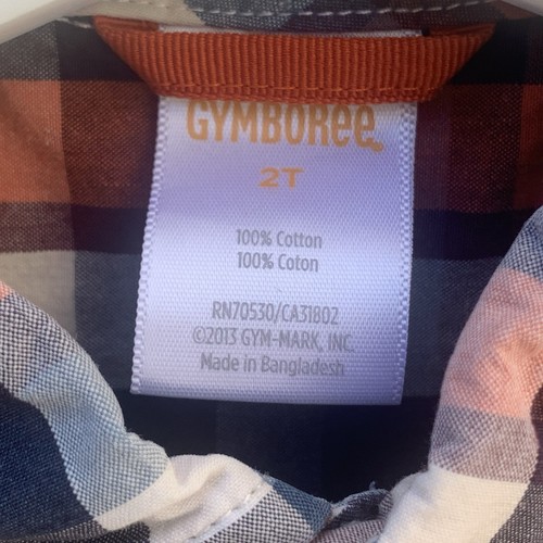 Set of 2 Boys size 2T Plaid Cotton Button Up Shirts JANIE & JACK and GYMBOREE - Picture 5 of 10