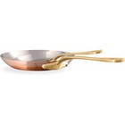 Mauviel M'Heritage M'200 B 2-Piece Frying Pan Set With Brass Handles