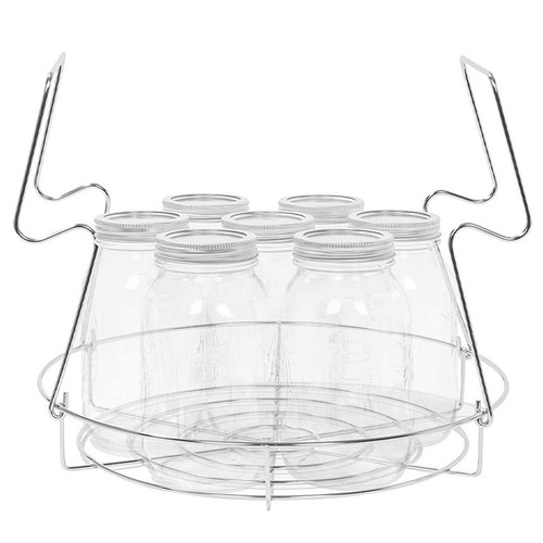 2 Stück 21,5 Quart Wasserbad Einmachglas mit Glas Gestell Küchenutensilien Edelstahl 9370 - Bild 2 von 6