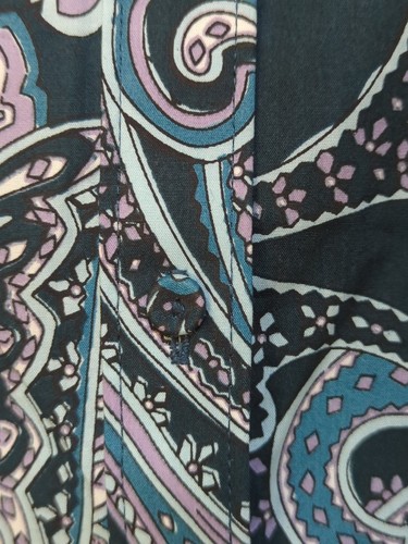 Talbots Woman Paisley Blouse Sz 16P Blue Button Up Long Sleeve New - Bild 4 von 9