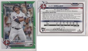 2021 Bowman Chrome Green Refractor /99 Alex Kirilloff #3 Rookie RC