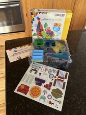 Magna-Tiles HOUSE 3D Magnetic Building 28 Piece Set #18332 Colors/Shapes STEM