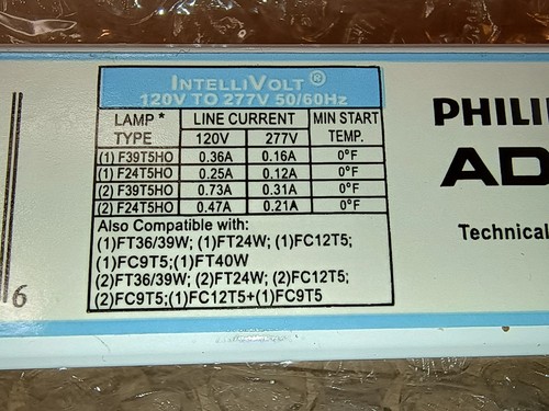 Philips Advance ICN-2S39 Programmed Start Electronic Ballast, 120-277V 50/60Hz - Picture 4 of 7